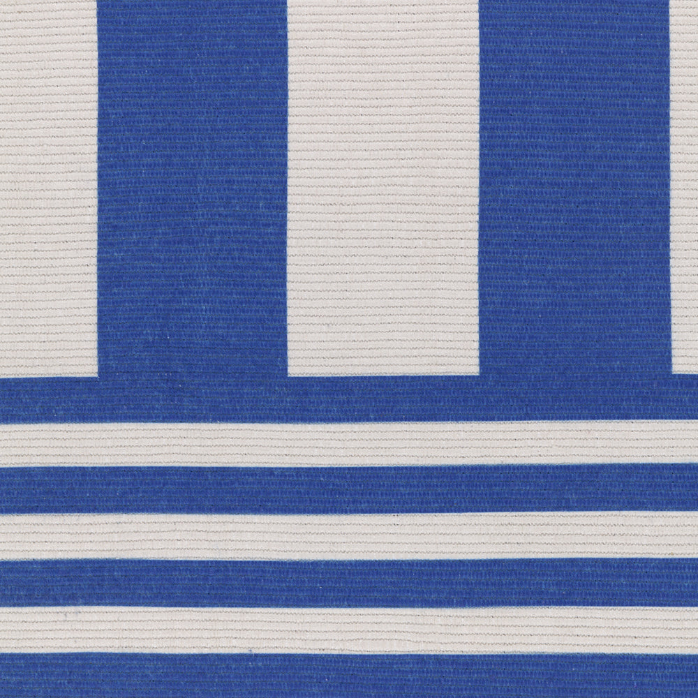 Deck Stripe Printed Indoor/Outdoor Outdoor Rug White/Blue