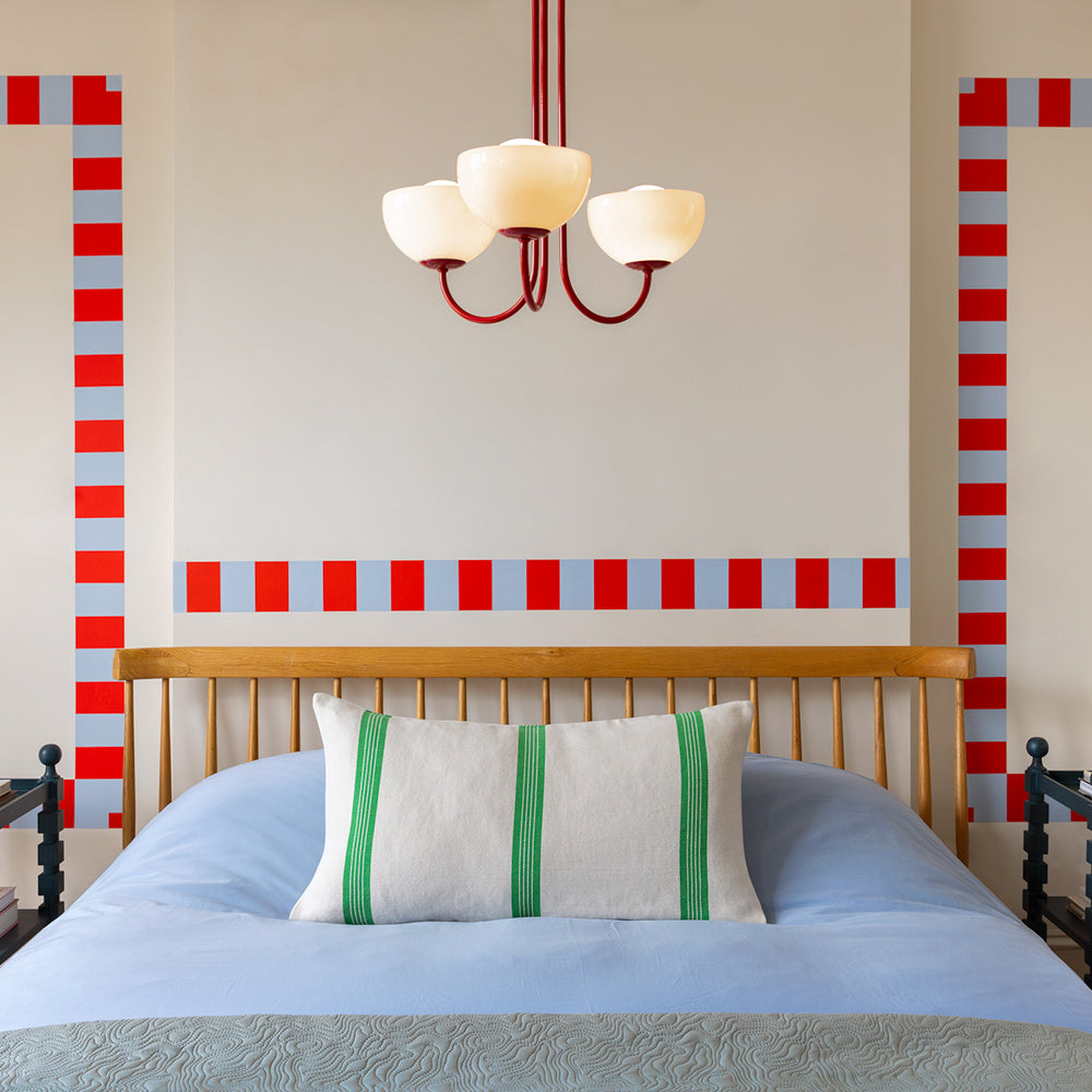 Glass Bowl Ceiling Light - Jam Red