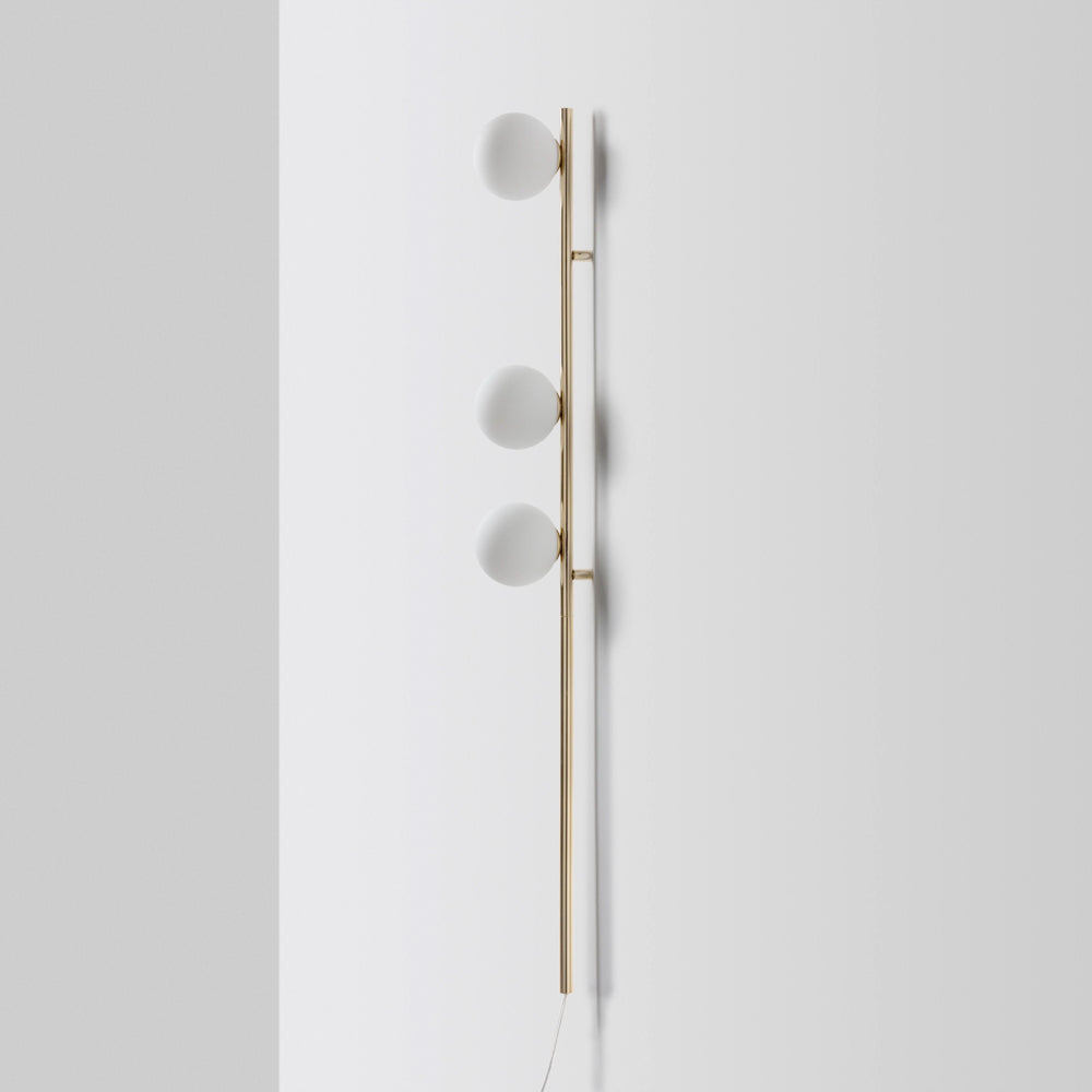 Bar Opal Ball Wall Light - Brass