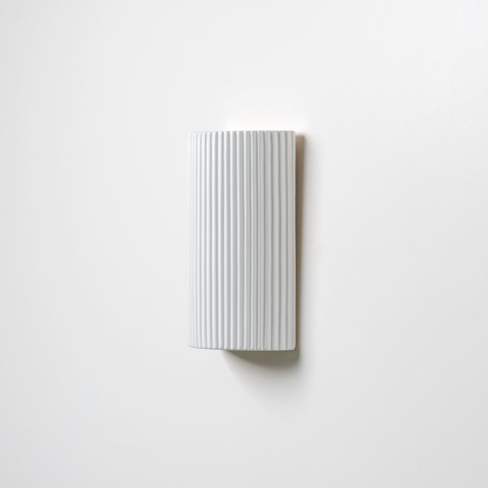 Ceramic Pillar Wall Light- White