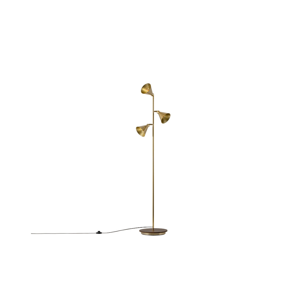 Cone Floor Lamp- Brass