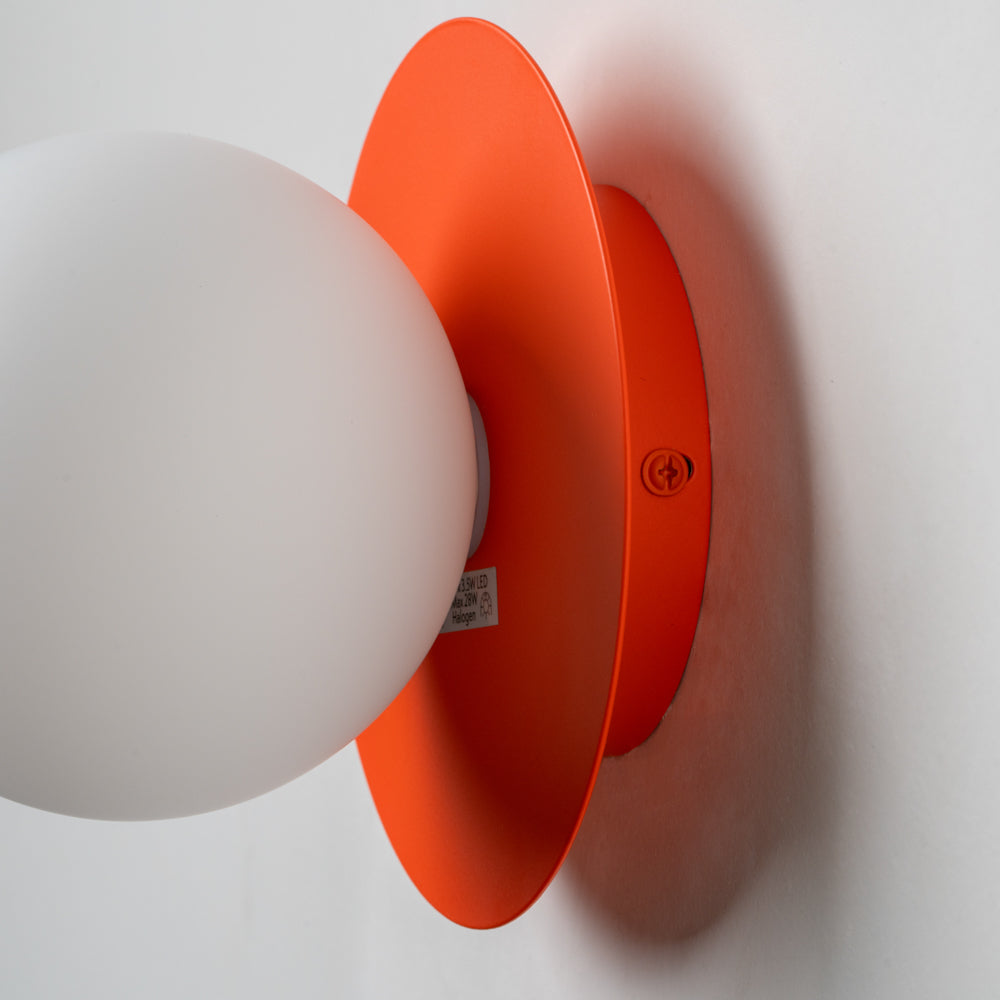 Peel Orange Opal Disk Wall Light