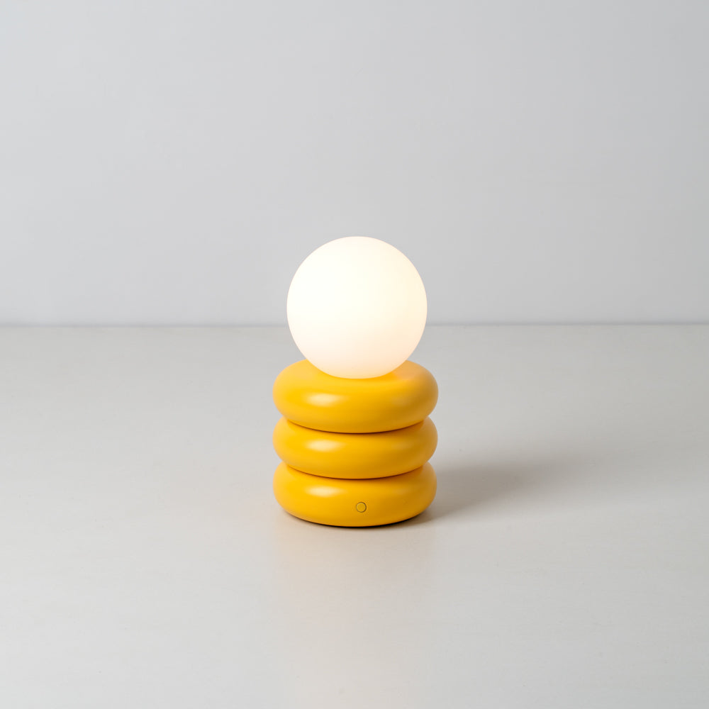 Tube 'Glow Worm' Rechargeable Table Lamp by houseof – Yolk Yellow