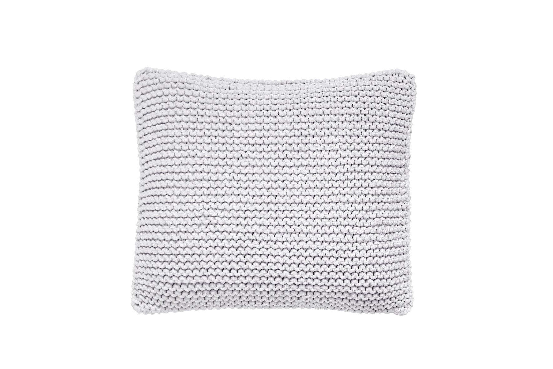 Knitted Cushion - Light Grey