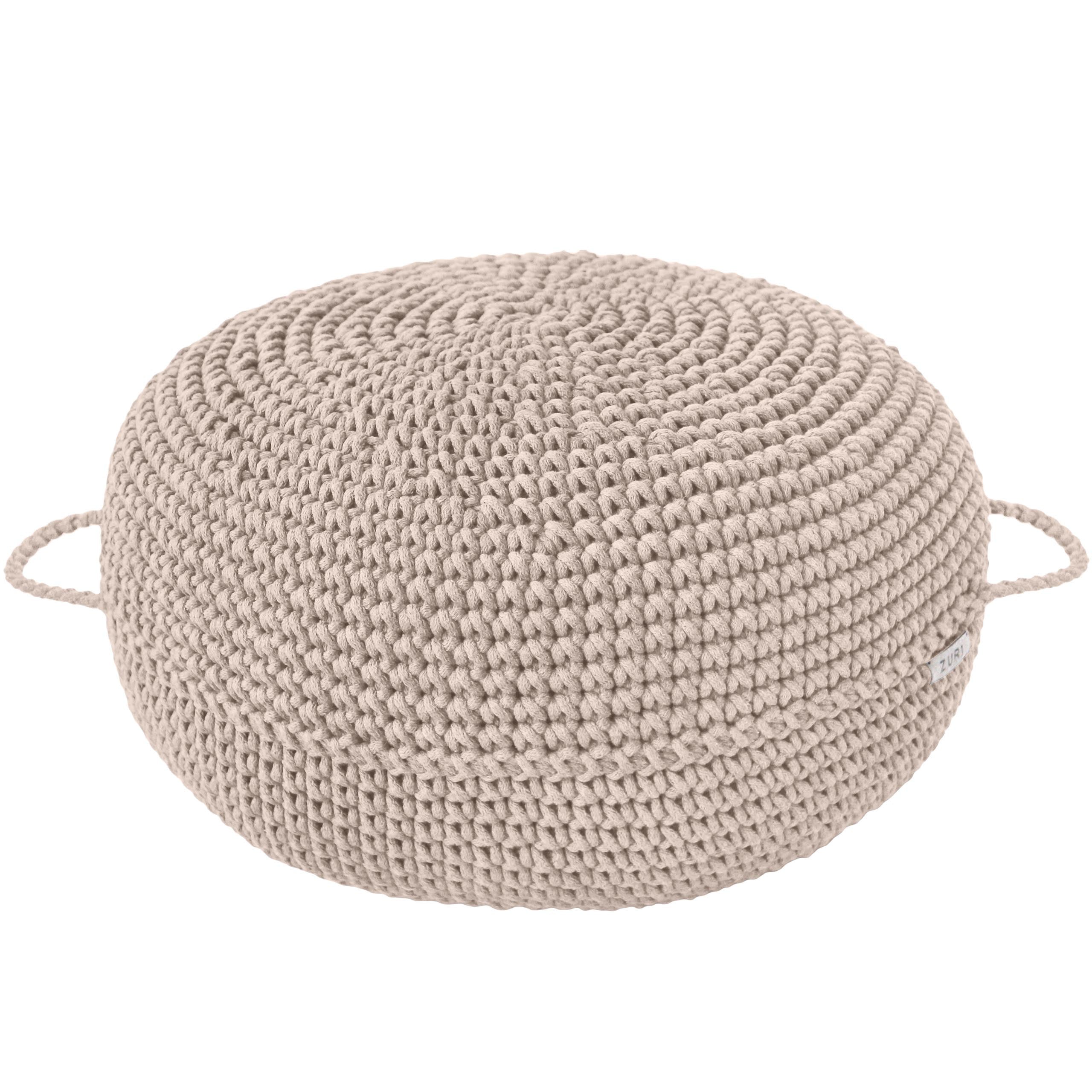 Crochet Ottoman - Beige