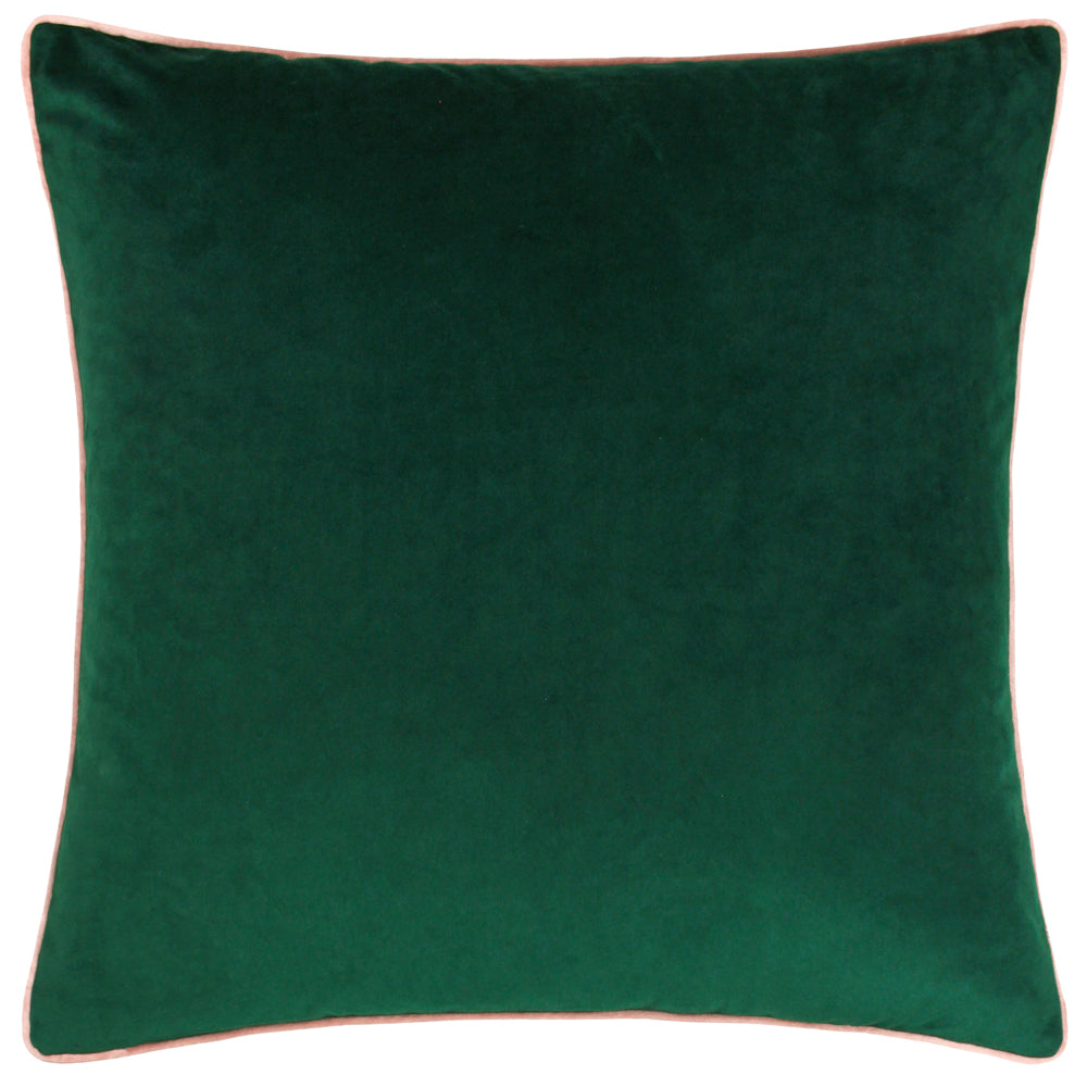 Meridian Velvet Cushion Emerald/Blush