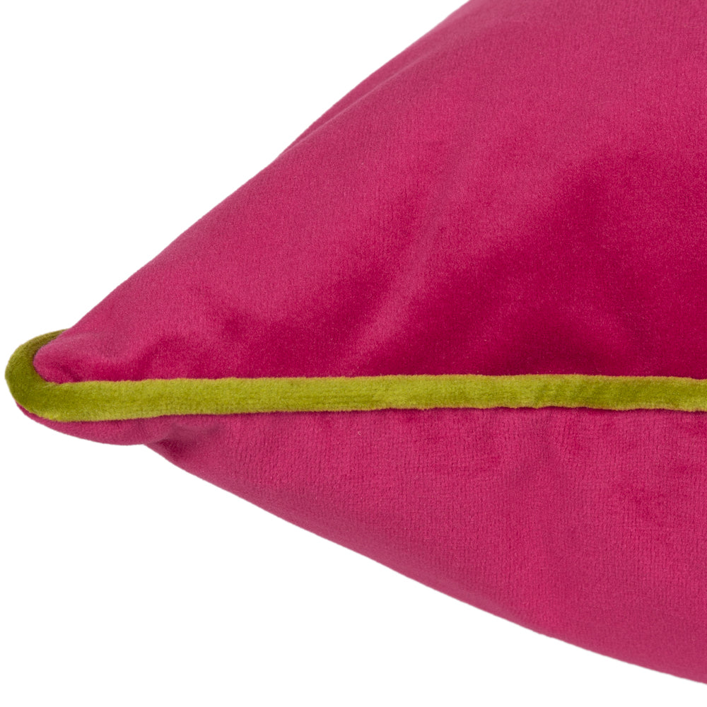 Meridian Velvet Cushion Hot Pink/Lime