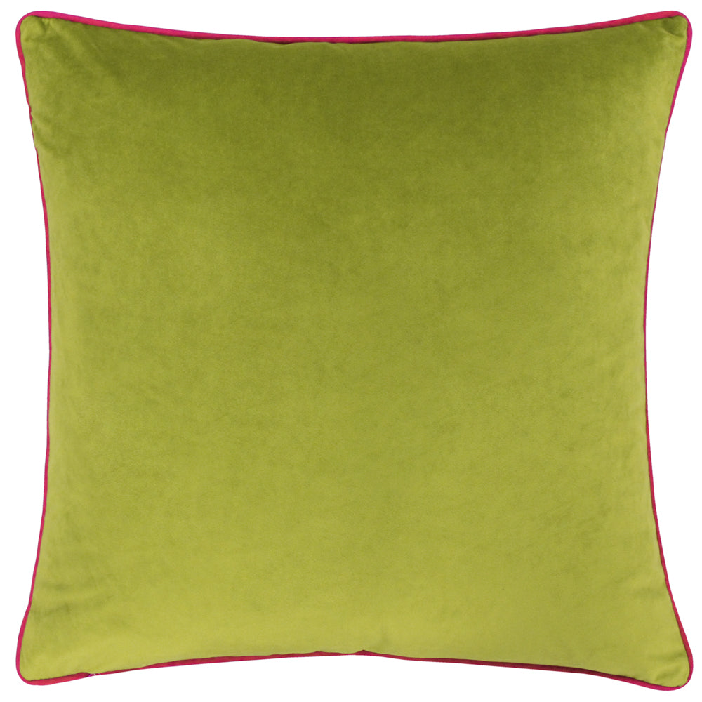 Meridian Velvet Cushion Lime/Hot Pink