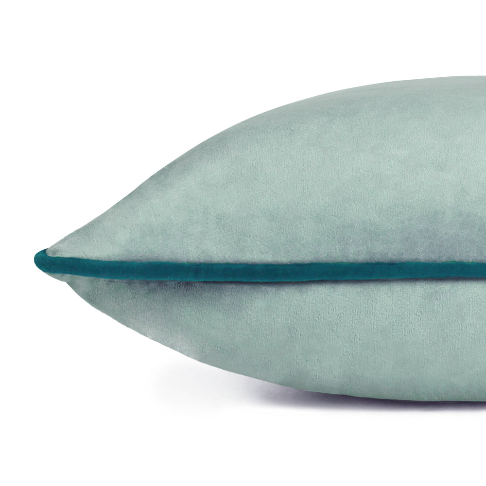 Meridian Velvet Cushion Mineral/Teal