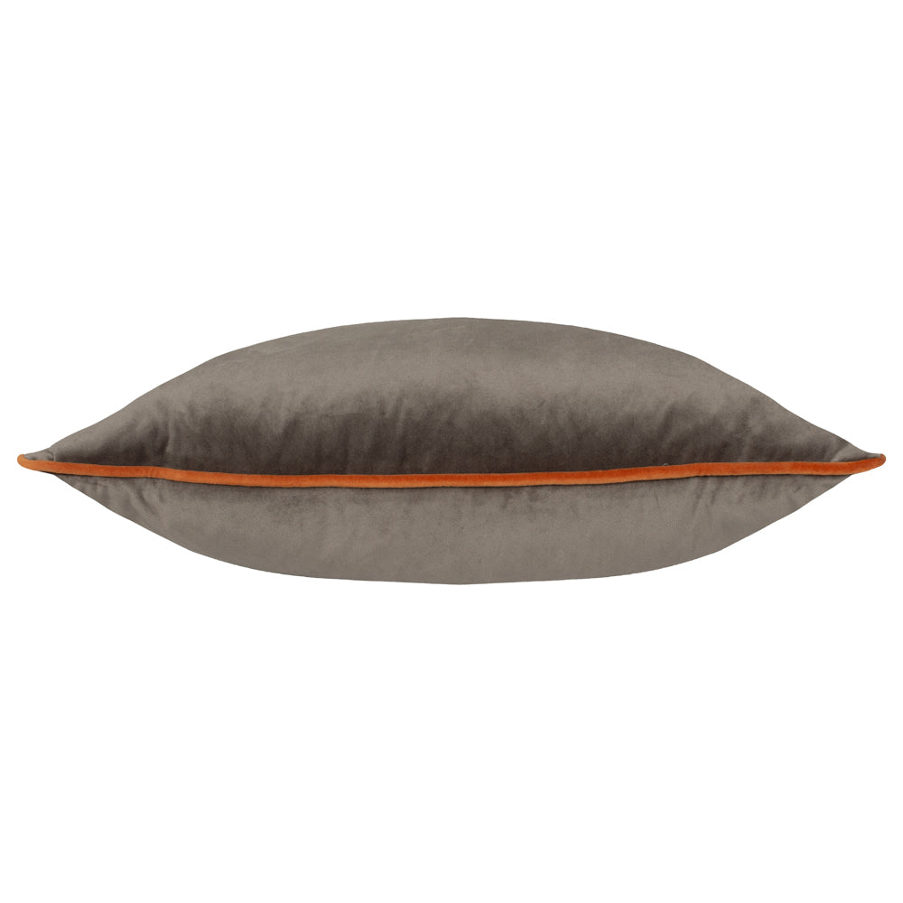 Meridian Velvet Cushion Mocha/Pumpkin