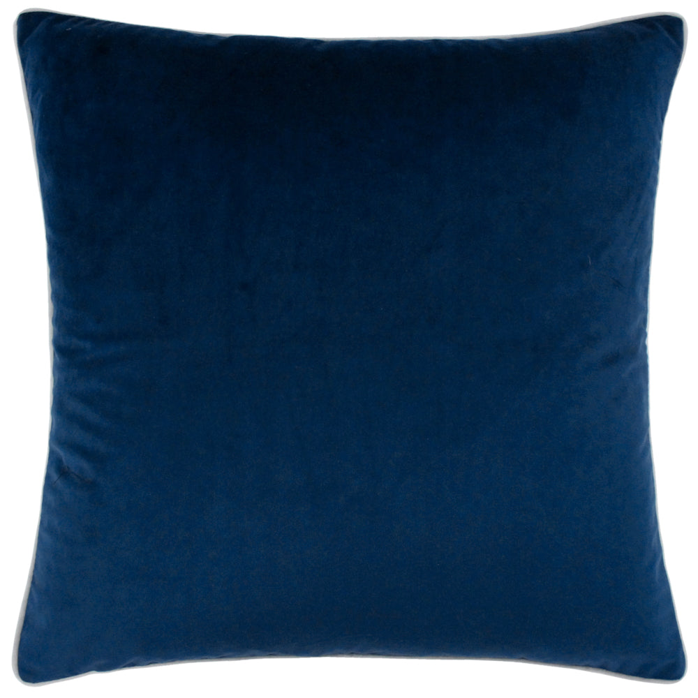 Meridian Velvet Cushion Navy/Silver