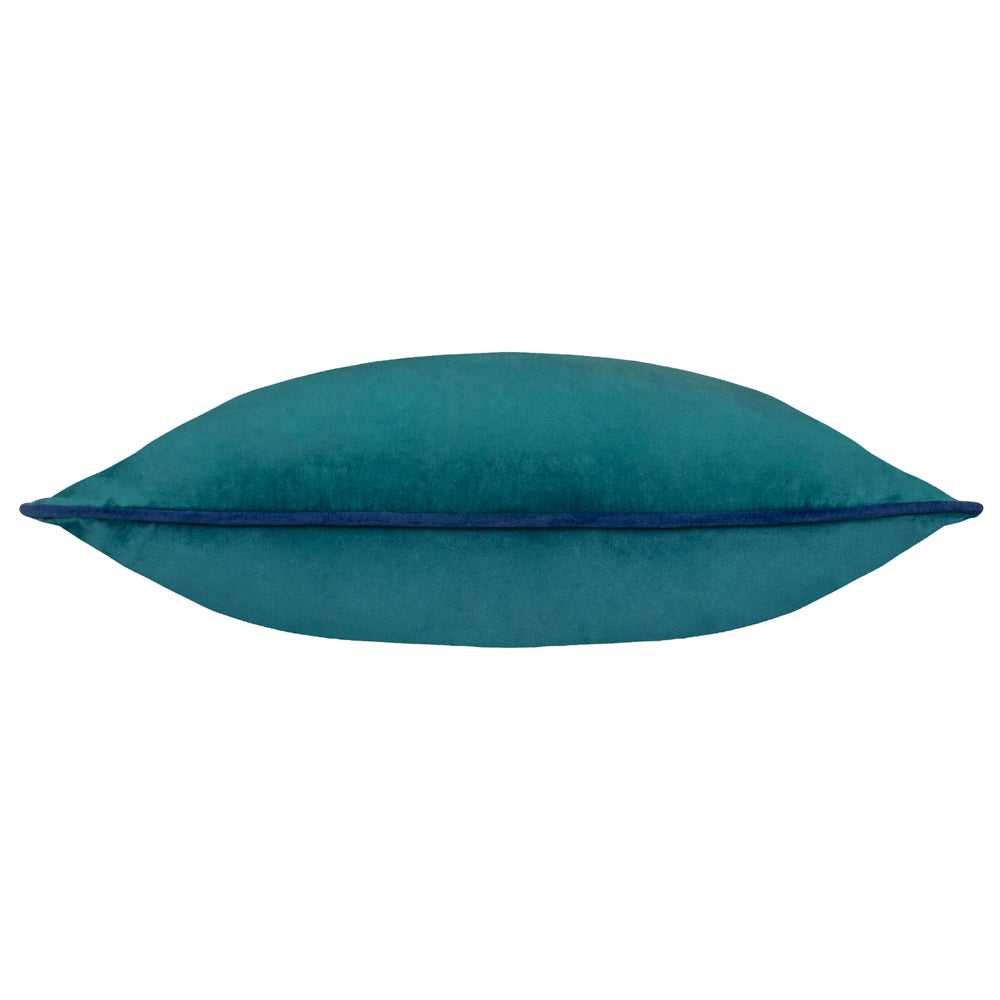 Meridian Velvet Cushion Teal/Navy