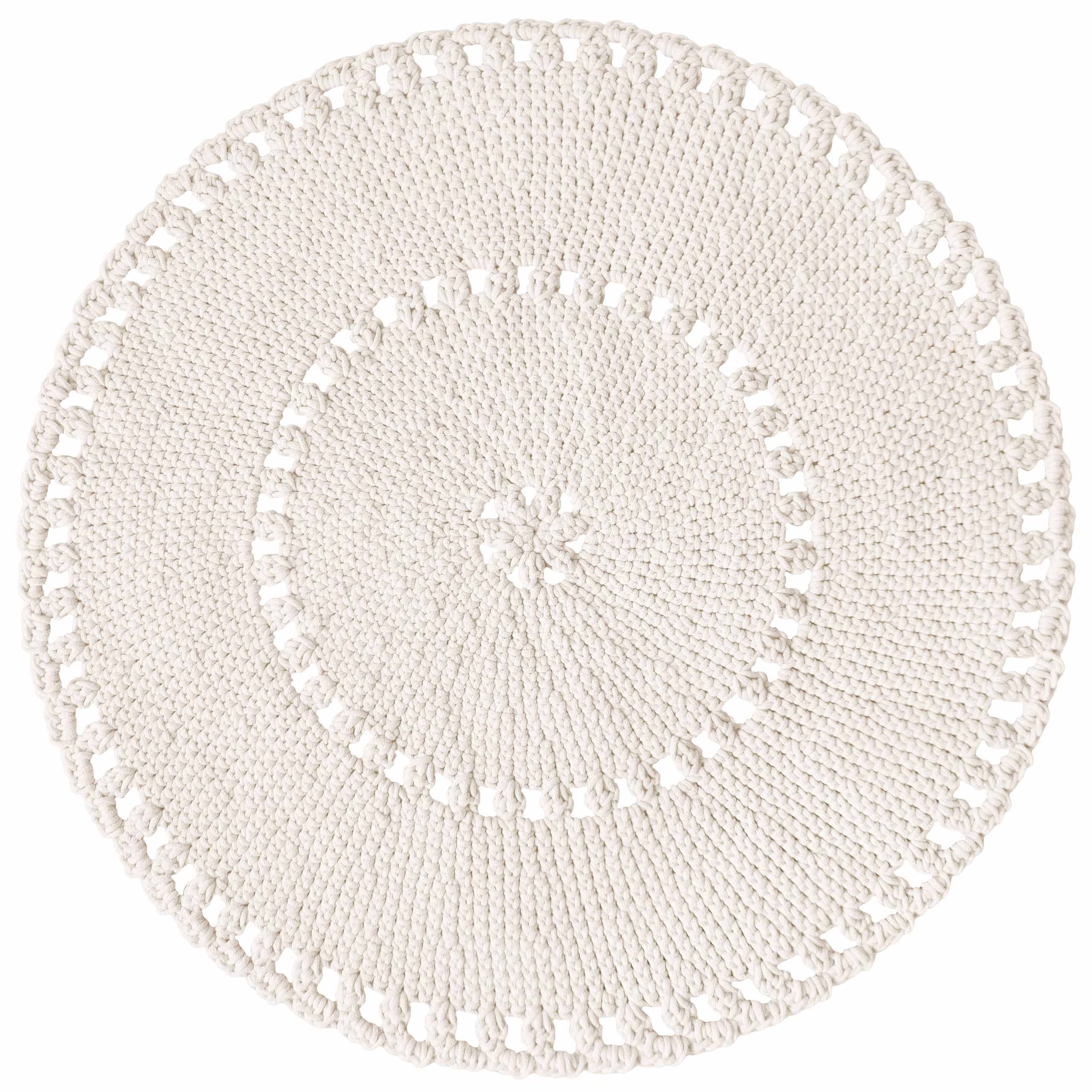 Crochet BOHO Rug - Ivory