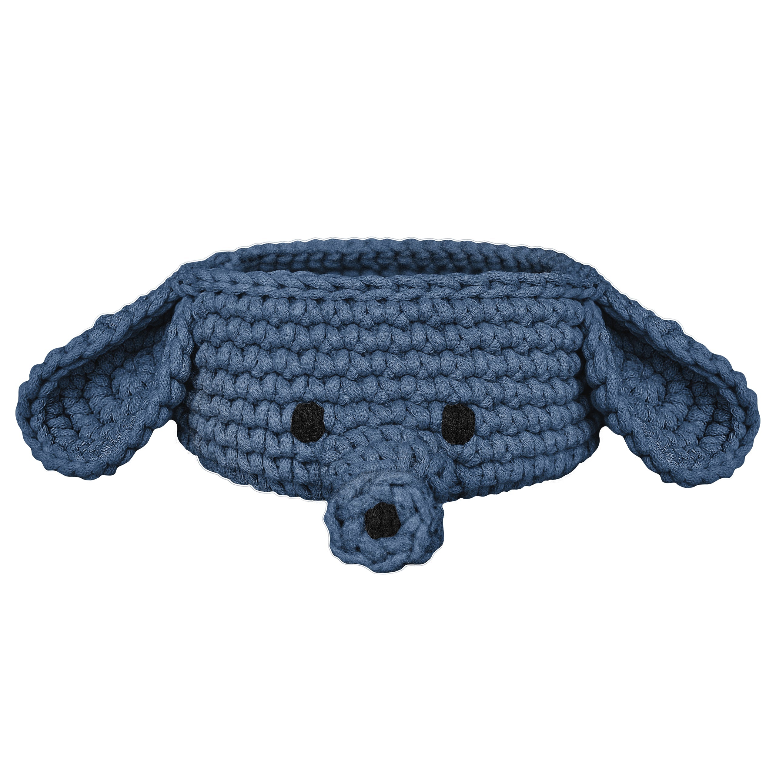 Elephant Basket - Denim Blue