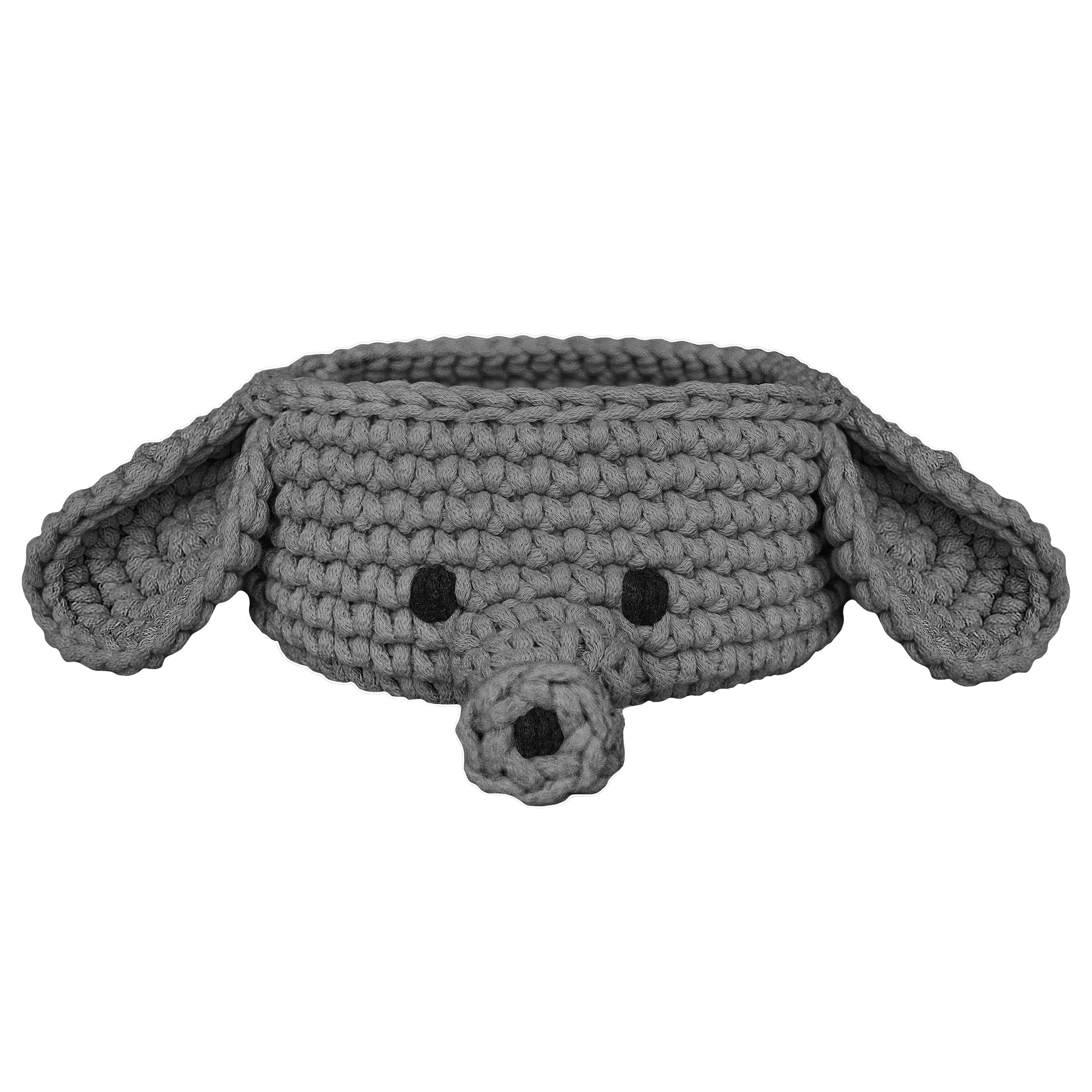 Elephant Basket - Dark Grey
