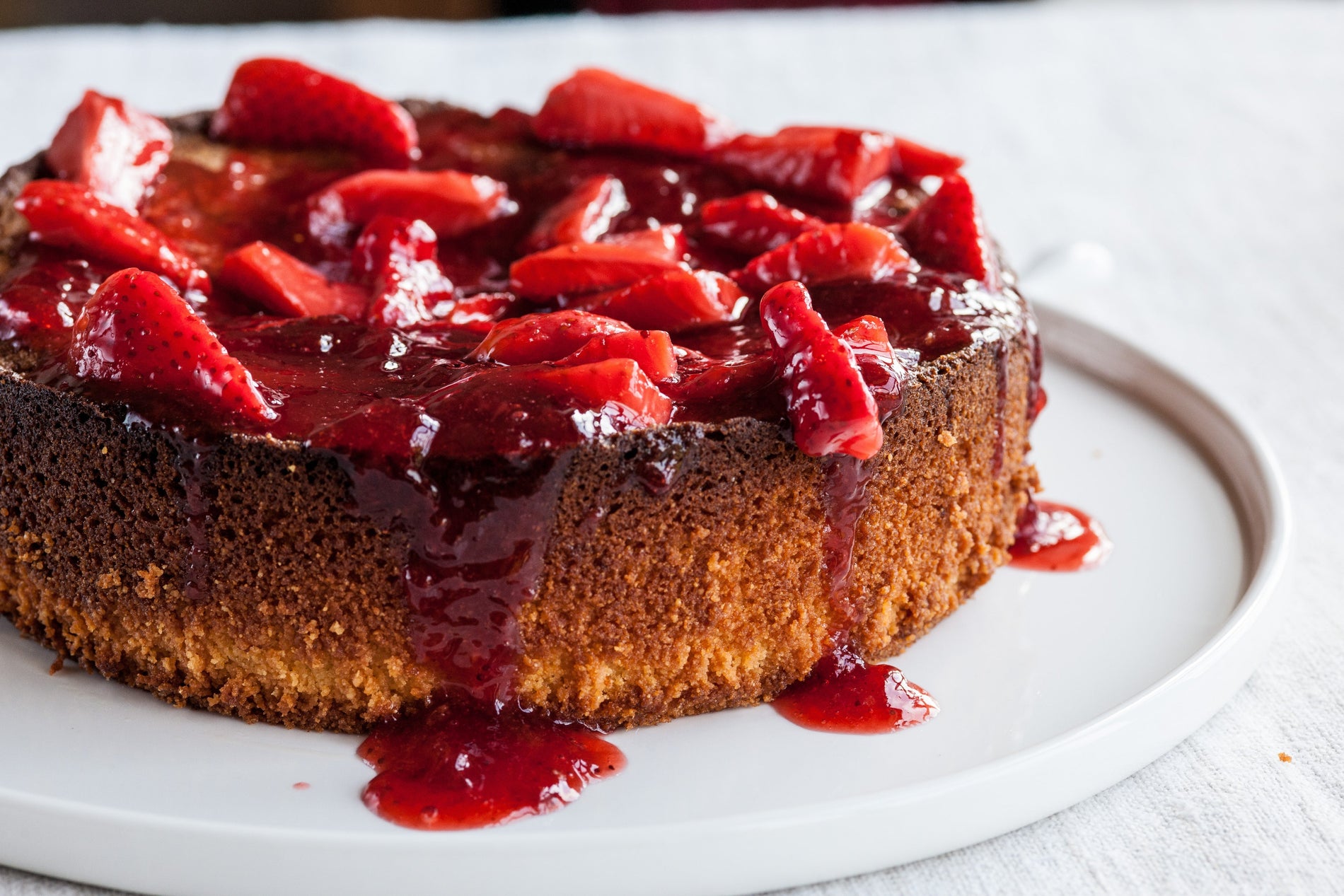 Flourless Citrus Cake with English Strawberries