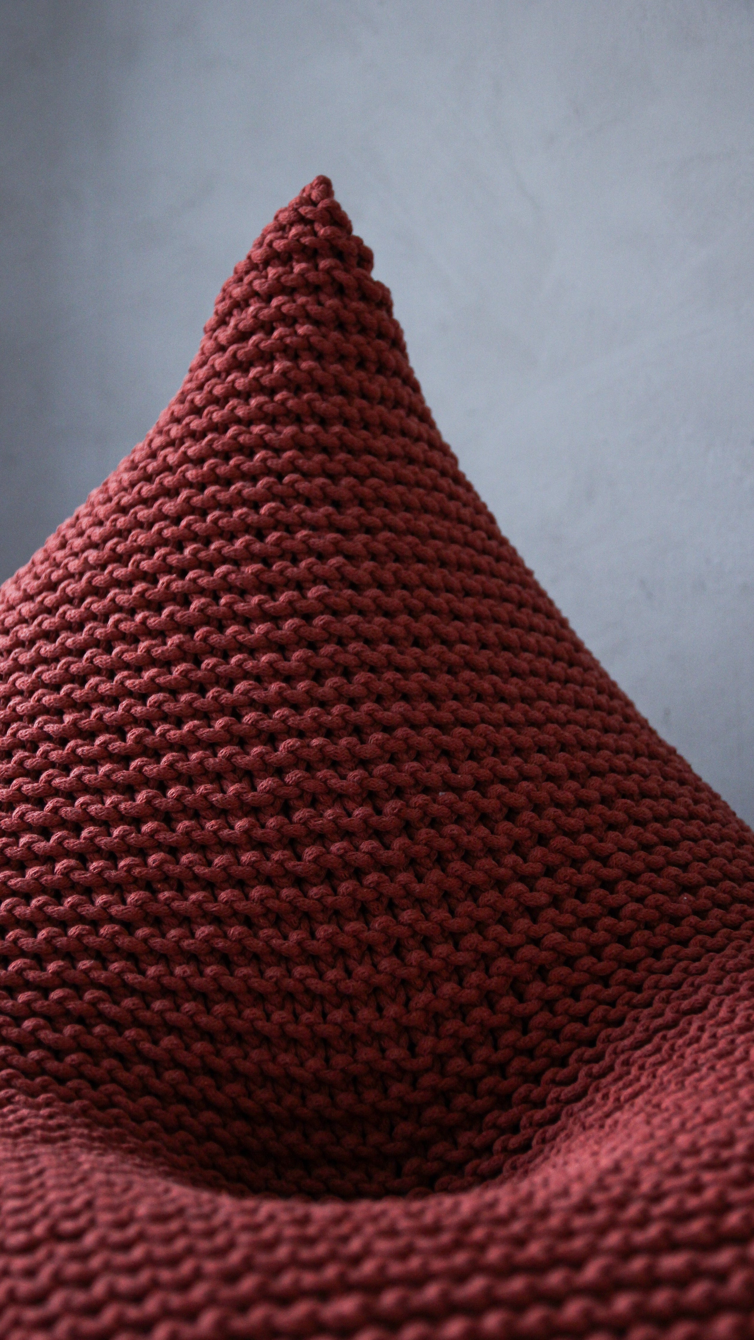 Knitted Bean Bag - Terracotta