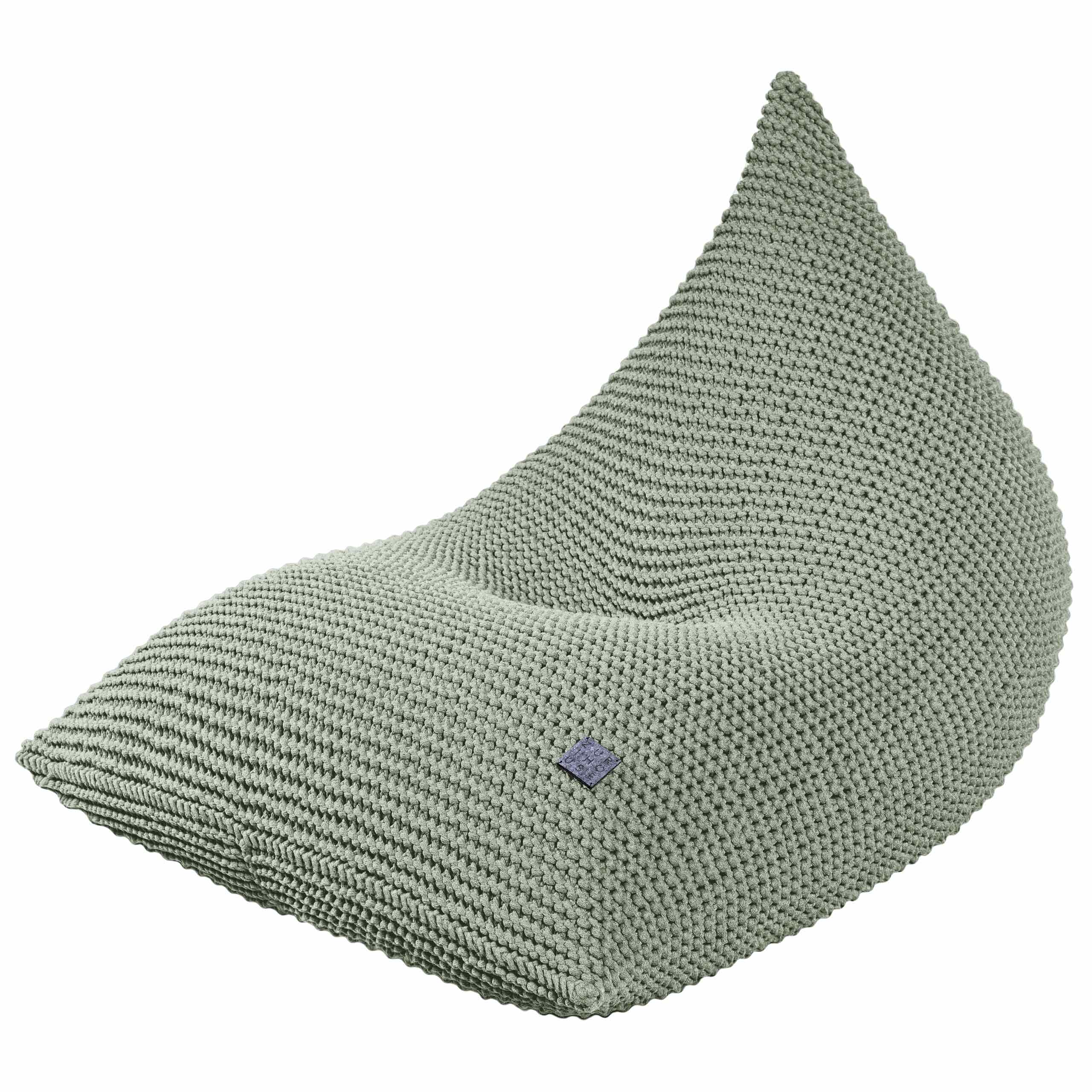Knitted Bean Bag - Light Olive