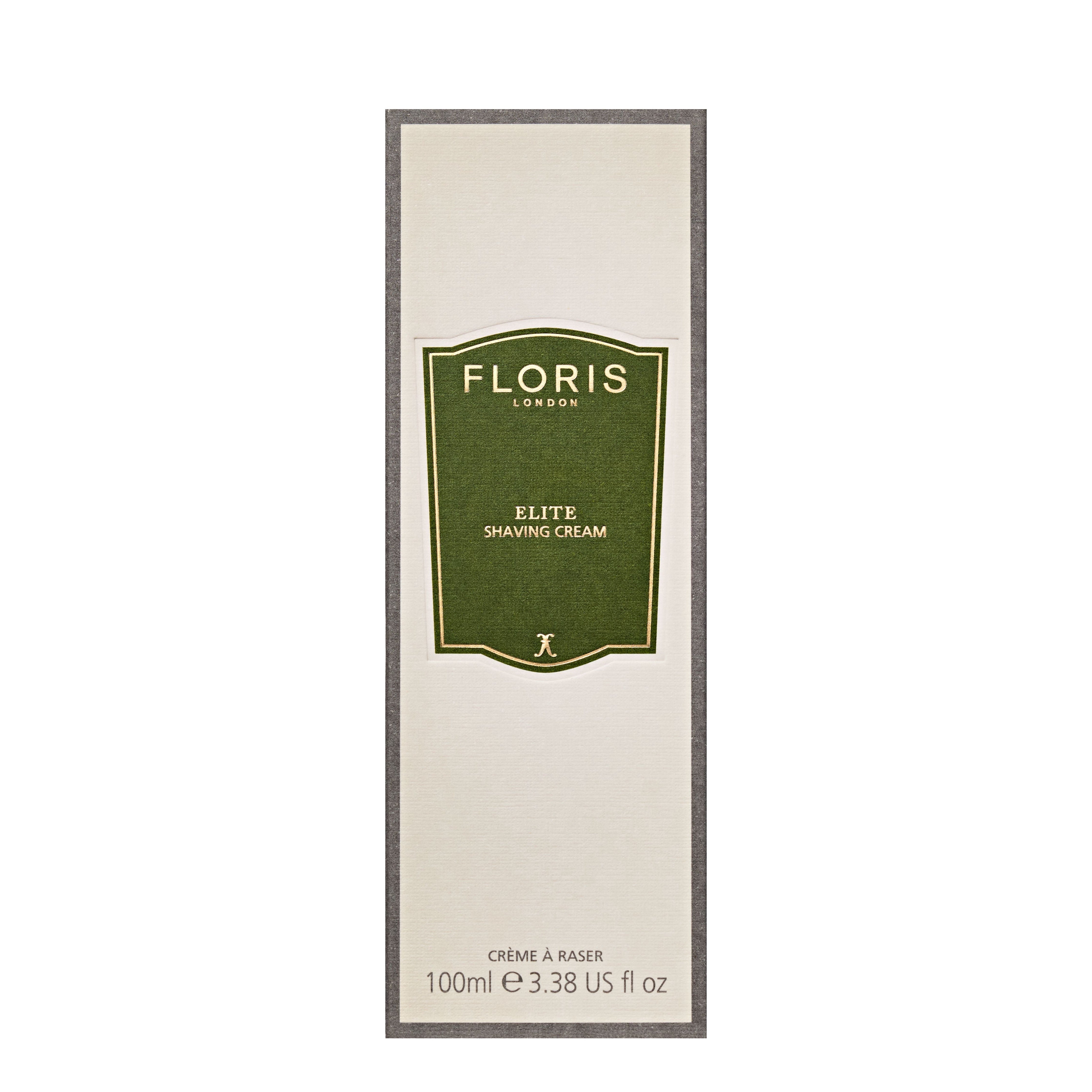 Floris London Elite Shaving Cream packaging on a white background