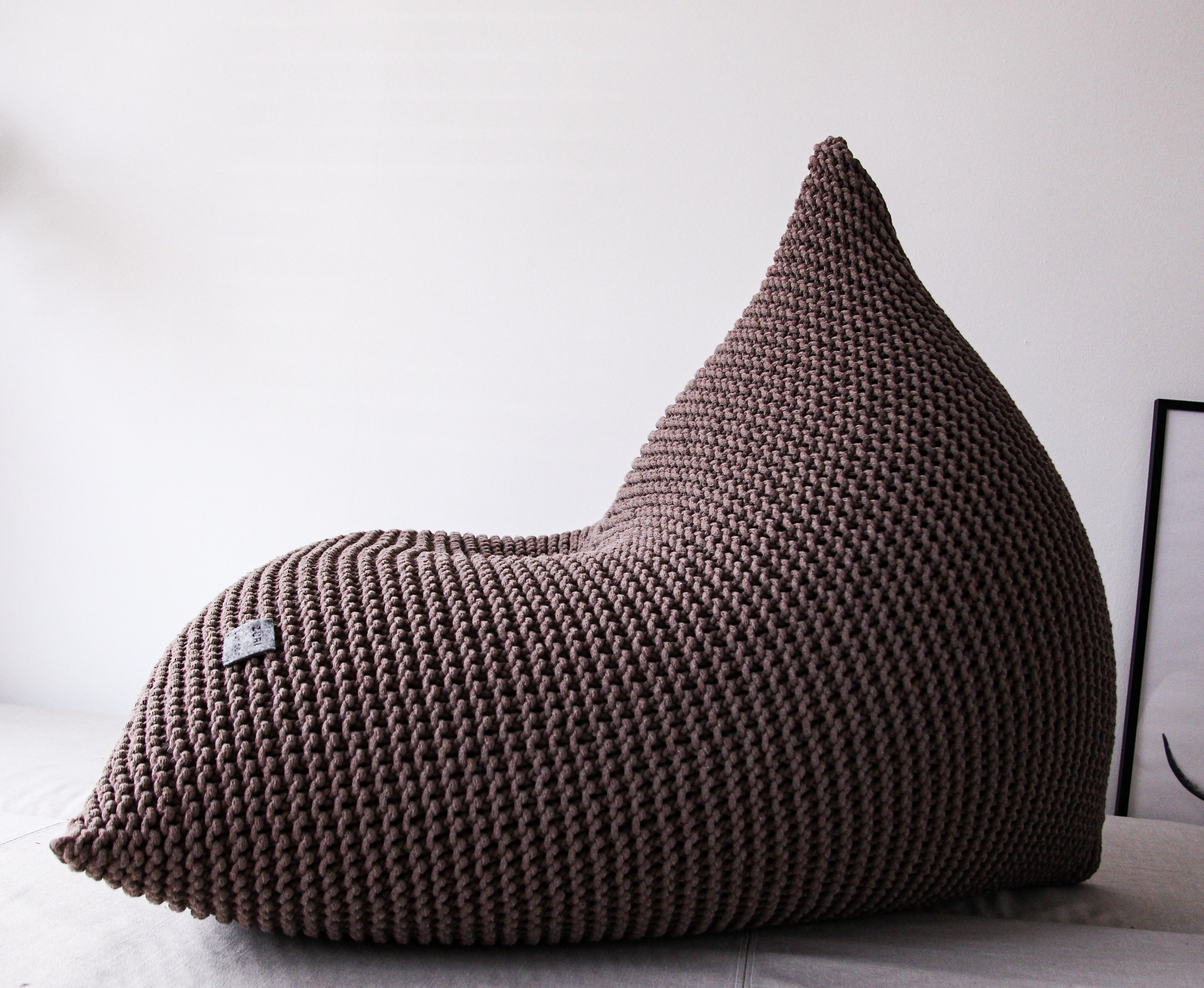 Knitted Bean Bag Kids - Mocha