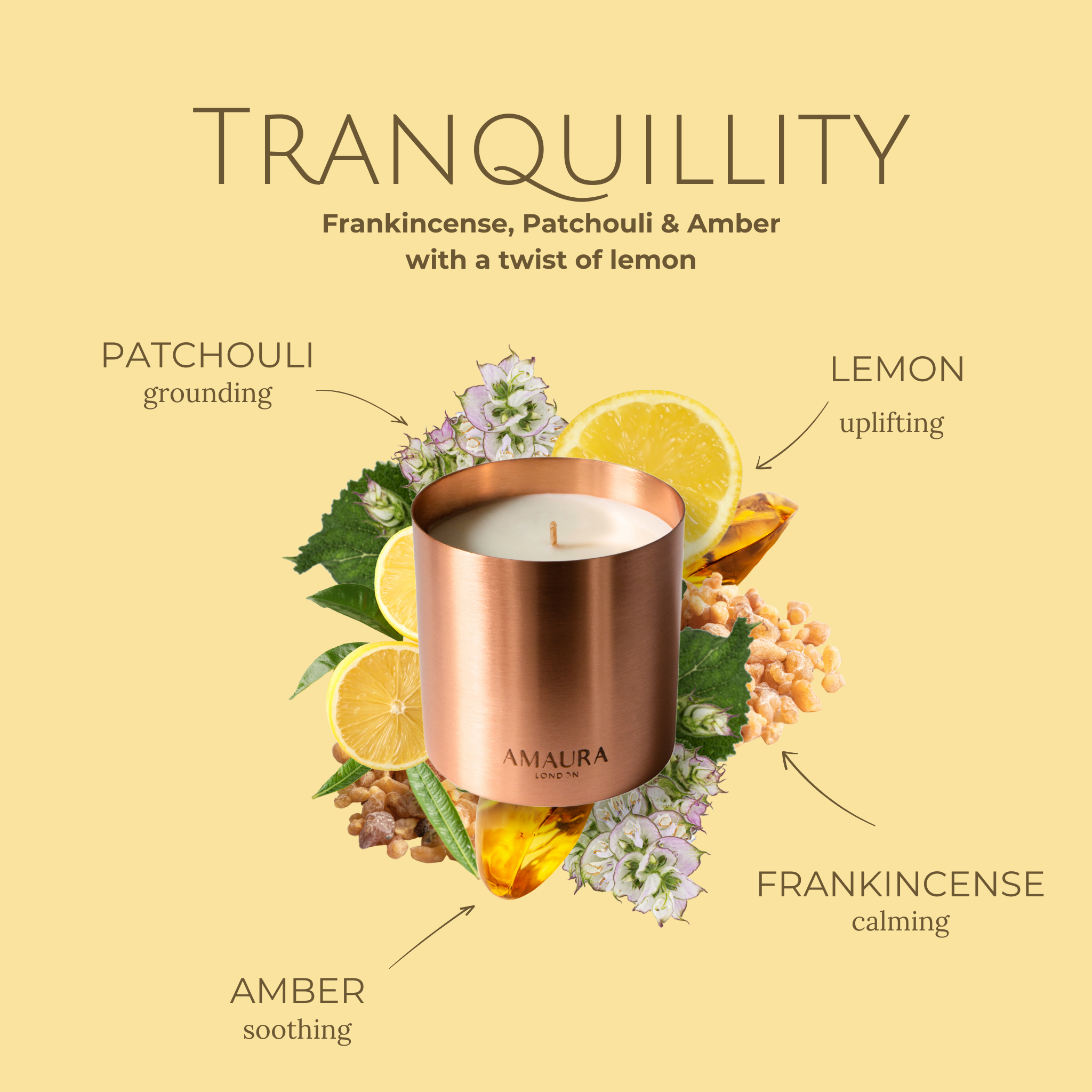 Tranquillity | Frankincense, Patchouli & Warm Amber | Candle 50hr & Reed Diffuser Gift Set