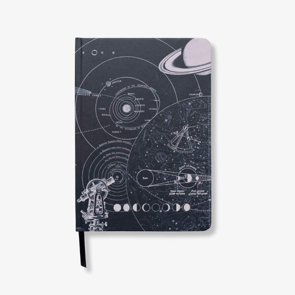 A5 Notebook with Astronomy space-themed design on a white background