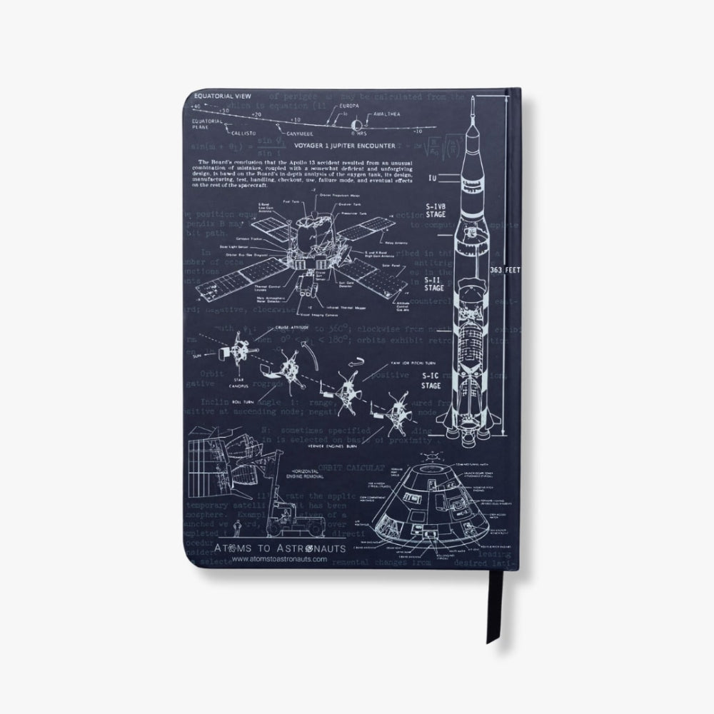 A5 Space explorer Notebook with space-themed design on a white background