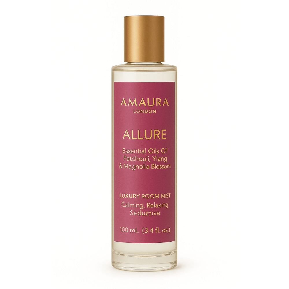 Amaura London Allure room mist bottle on a white background