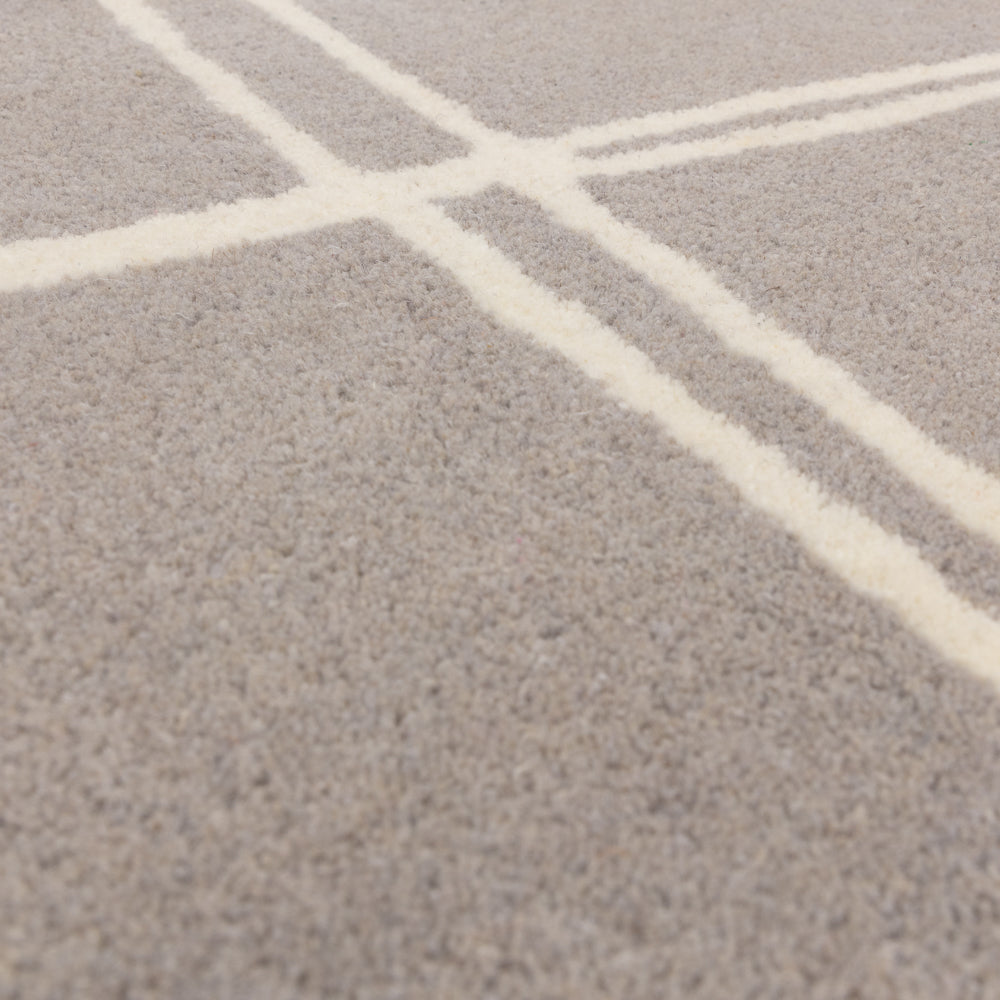Albany Grid Silver Rug