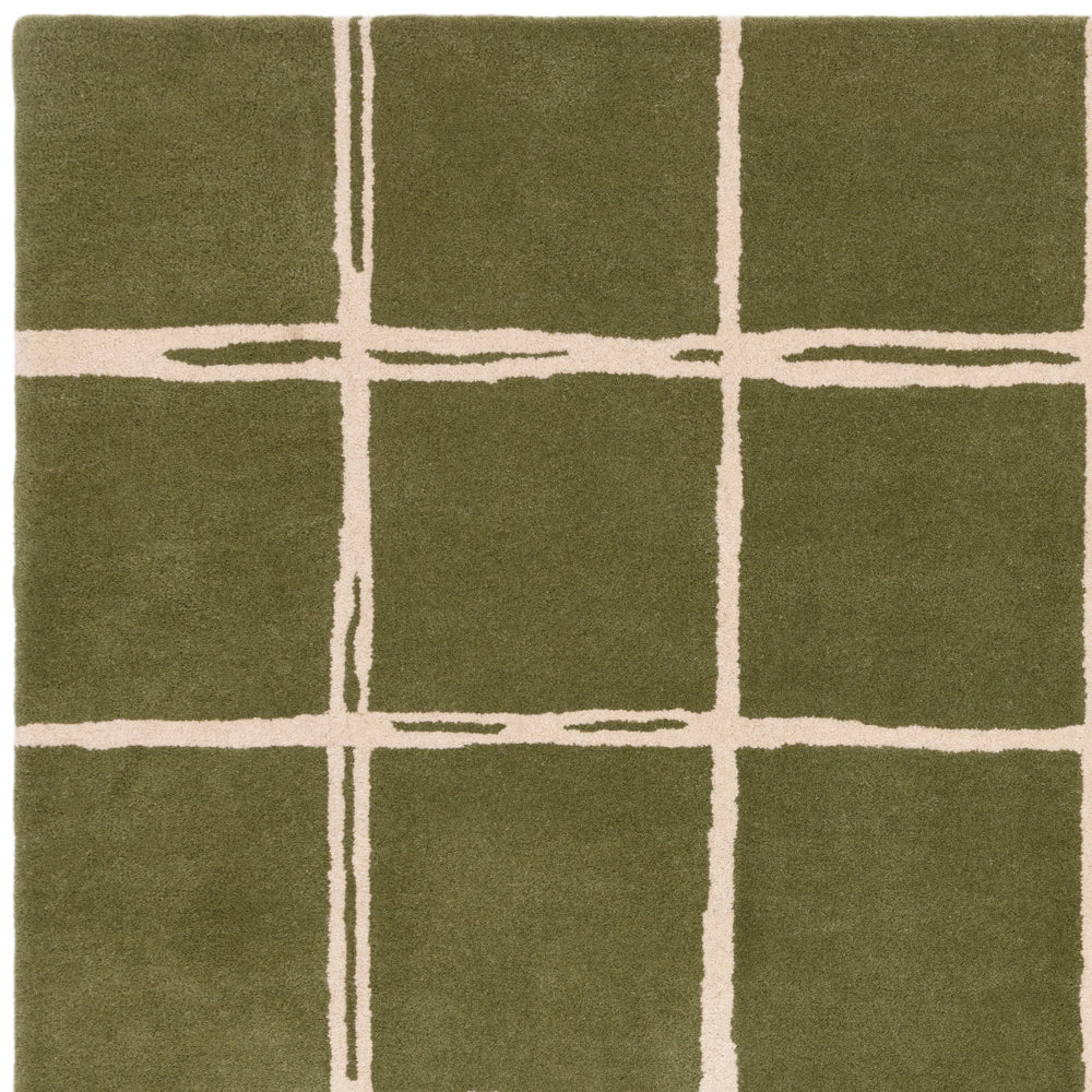 Albany Grid Olive Rug