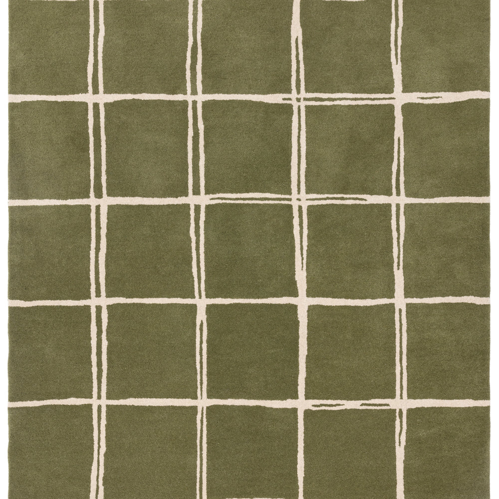 Albany Grid Olive Rug