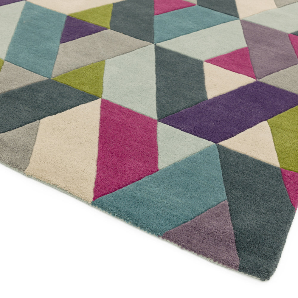 Funk Chevron Blue Green Rug