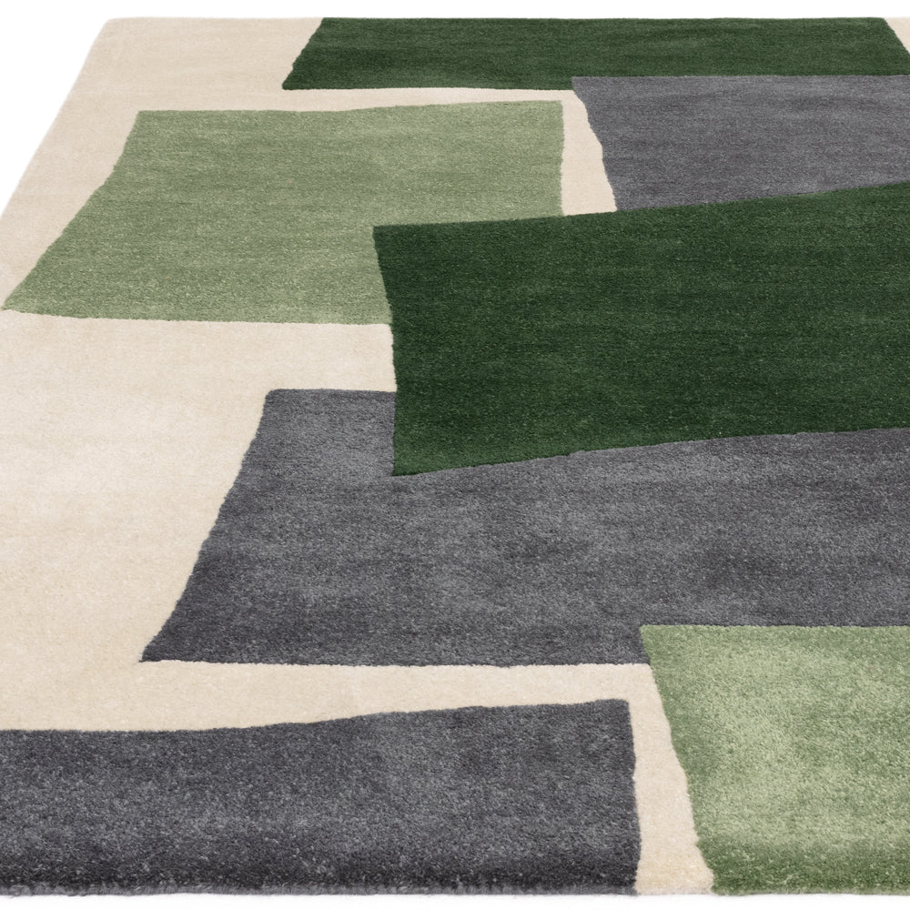 Romy Papercut Green Rug