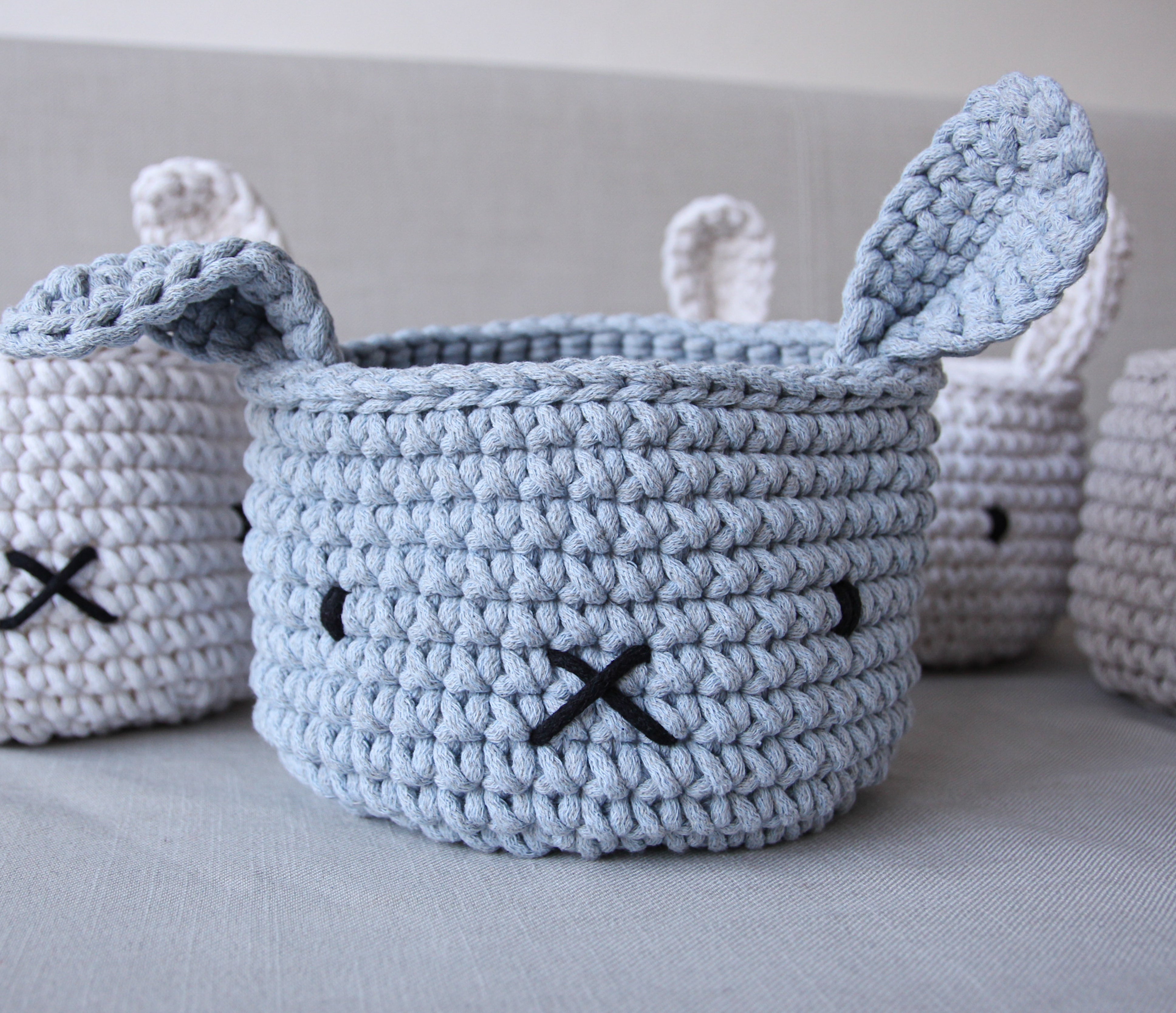 Bunny Basket - Baby Blue