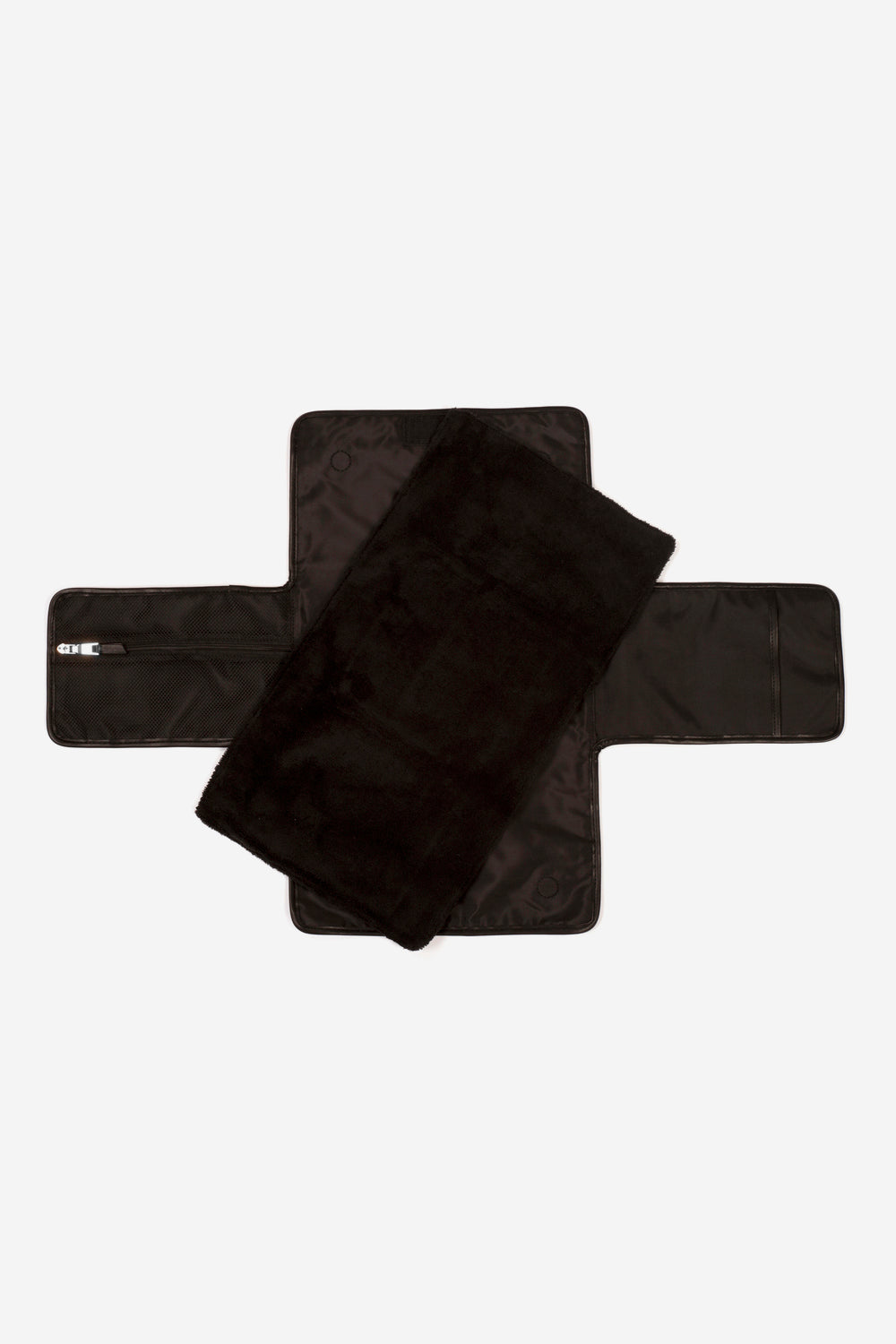 Baby Changing Mat Etta Tiba + Marl Unfolded to show the inside of clutch bag