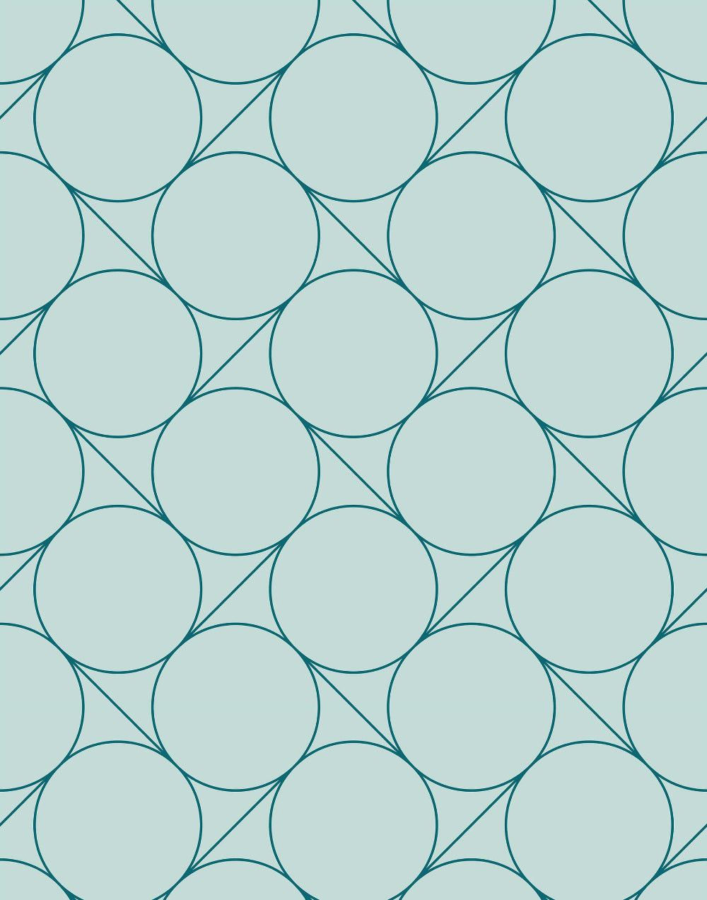 Blue Geometric Patterned wallpaper of blue circles on a blue background