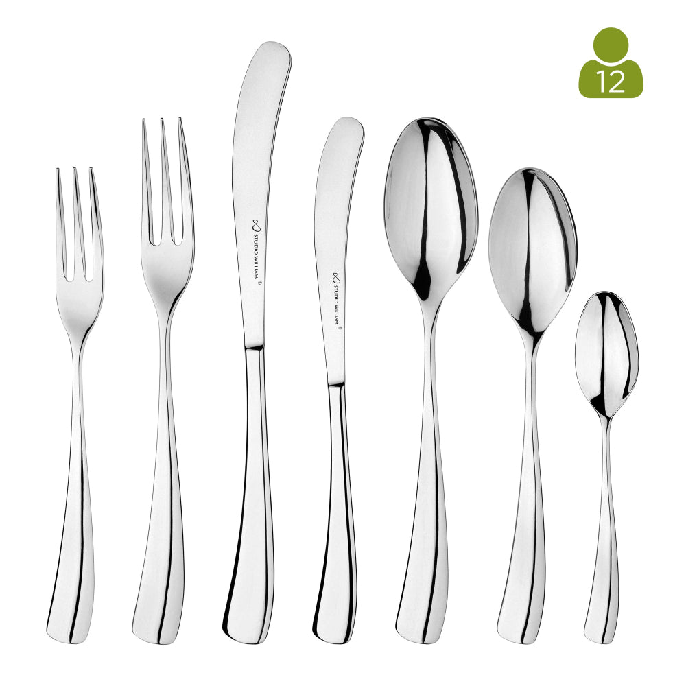 Larch Mirror 84 piece cutlery set for 12 people