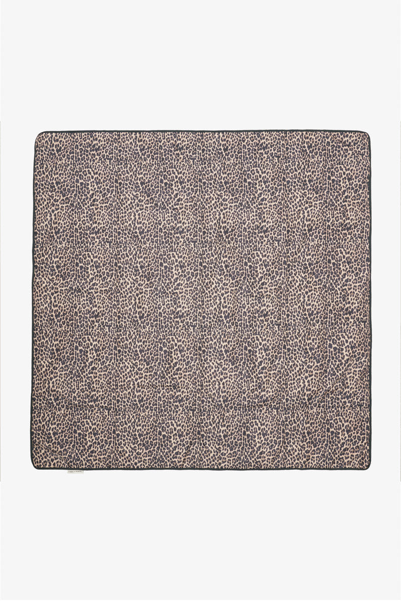 Leopard Print Play mat or picnic blanket on a white background