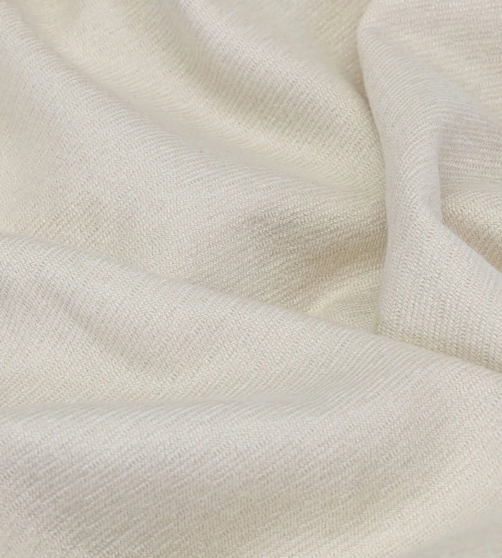 Close-up of Bamboo Warm Ivory Throw