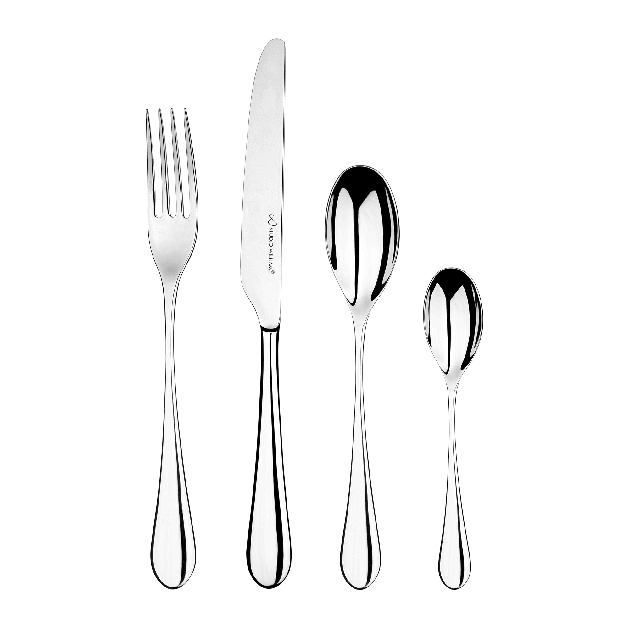 Mulberry Mirror Cutlery - 24, 42 or 56 Piece Sets