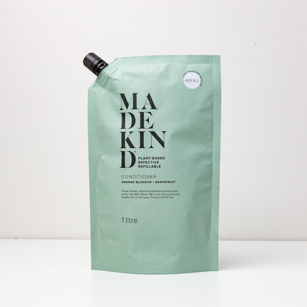 Madekind conditioner refill pouch 1 Litre on a white background