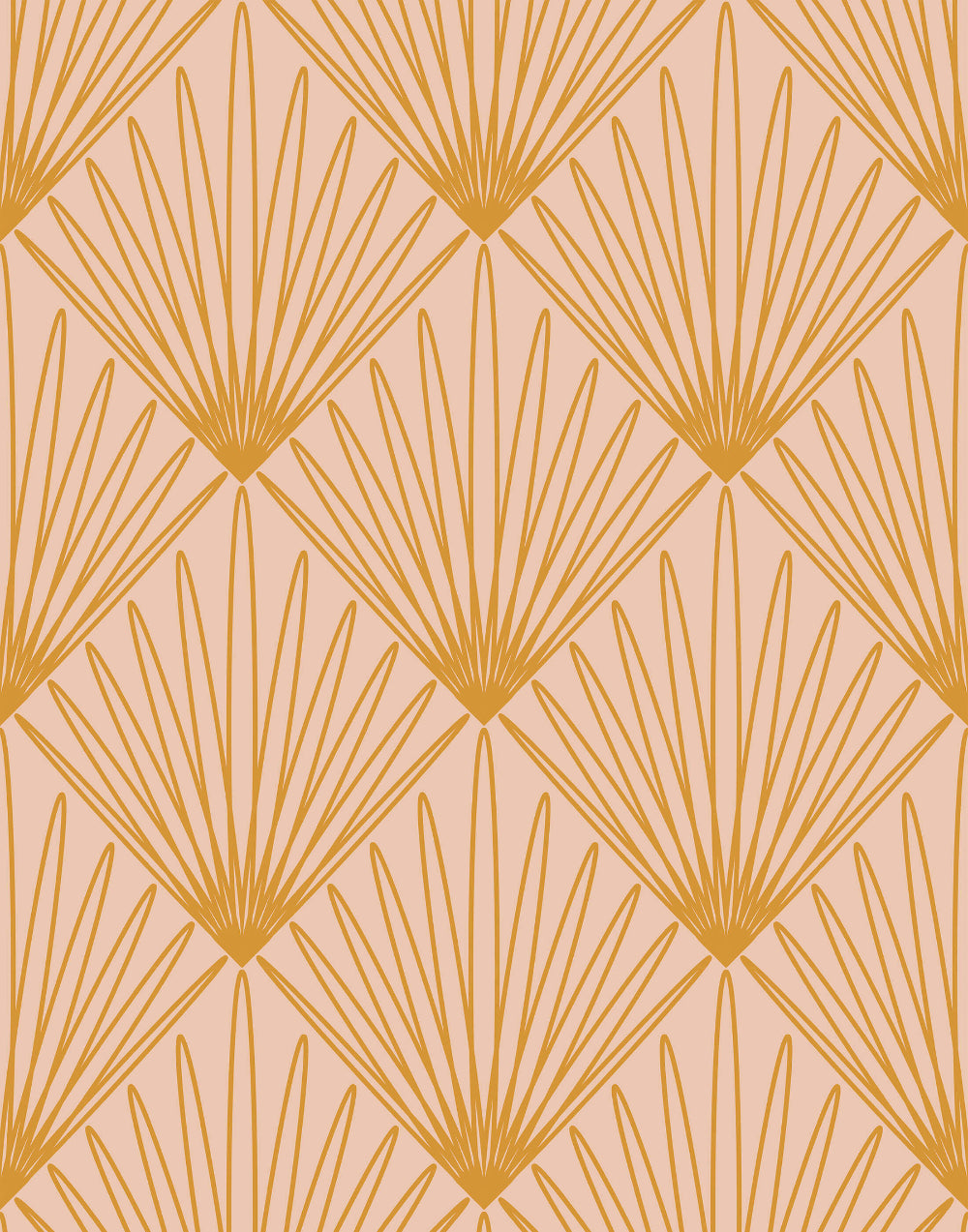Wallpaper with Geometric pattern with yellow lines on a neutral background
