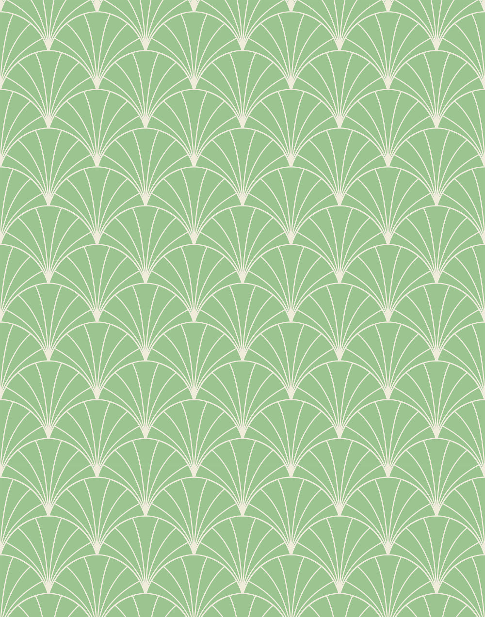 Martini Green Art Deco Arch Wallpaper
