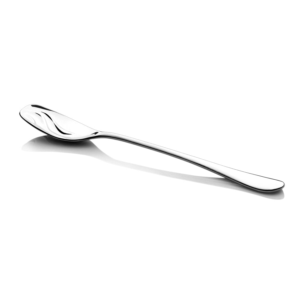 Studio William Flow Textured Silver spoon on a white background