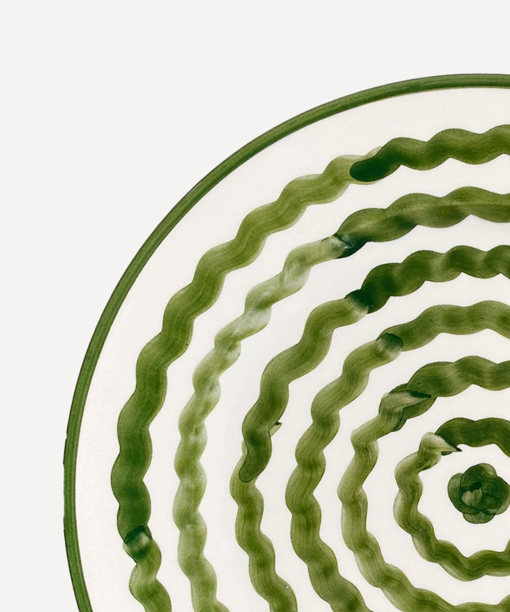 Ondas Ceramic Side Plate Close up hand painted