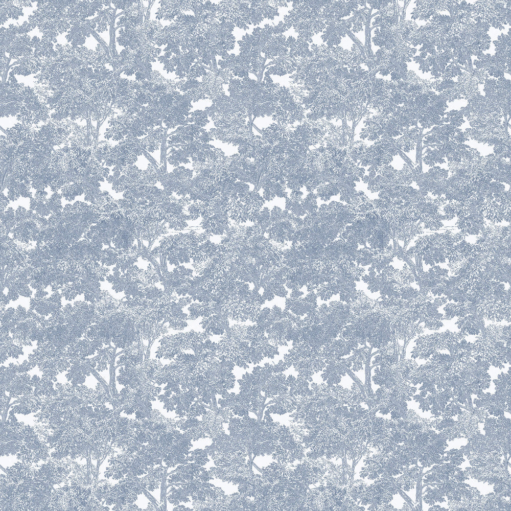 Sherwood Tree Wallpaper Blue and White