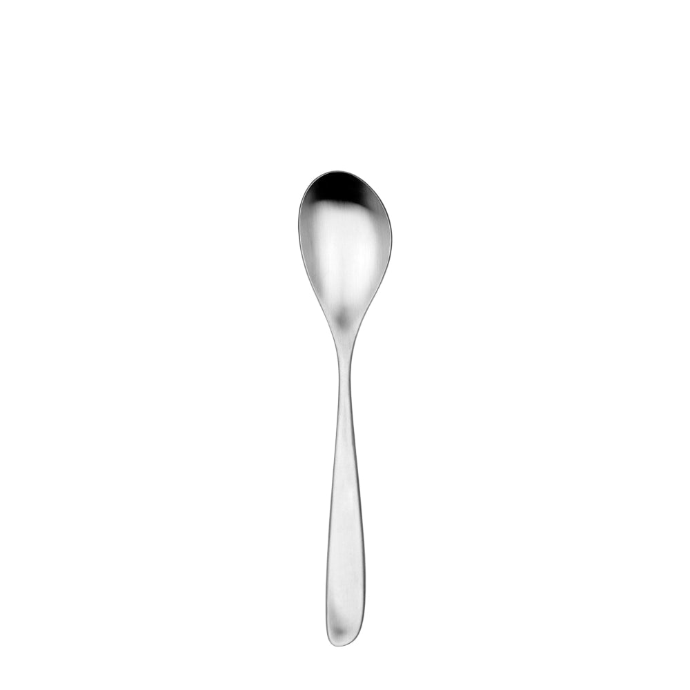 Studio William Olive Satin Stainless steel spoon on a white background