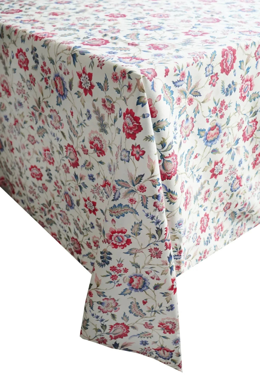 Eva Belle Liberty Floral patterned tablecloth on a white background