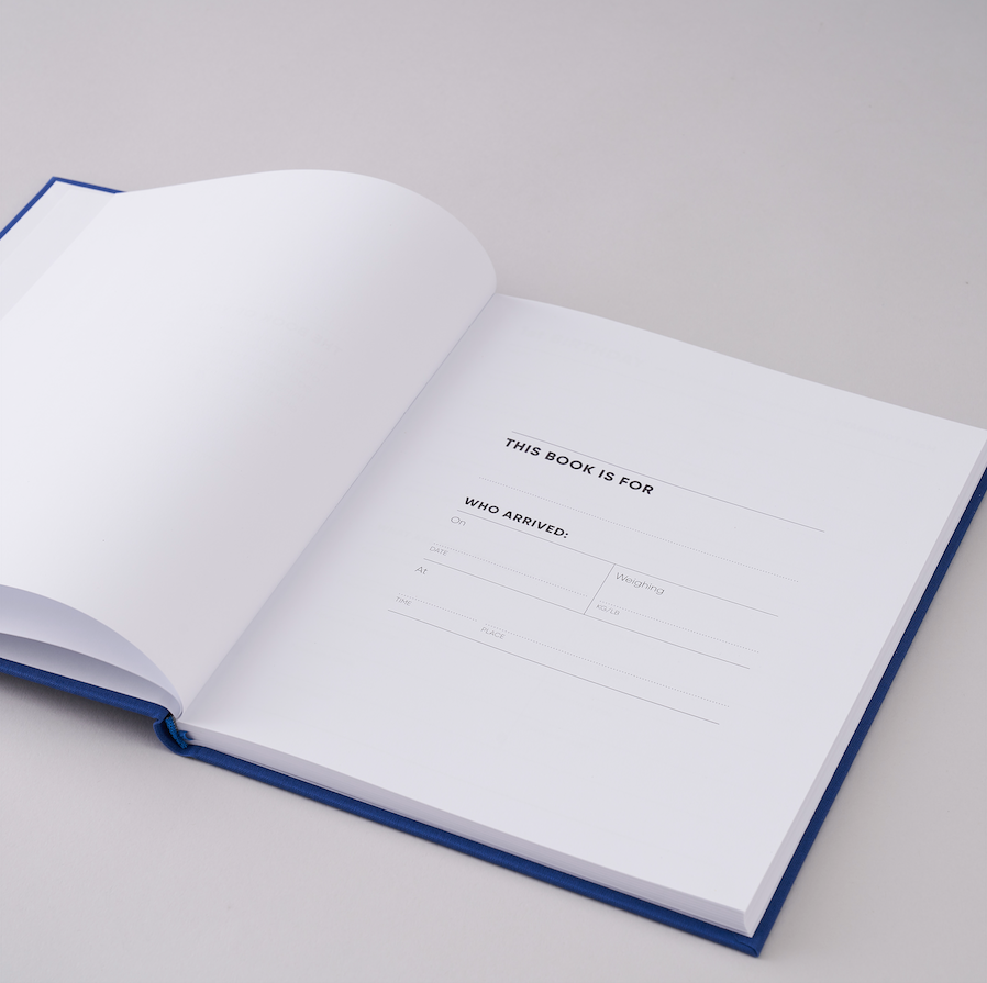 The Book of you a record of childhood "This book is for" Open book page