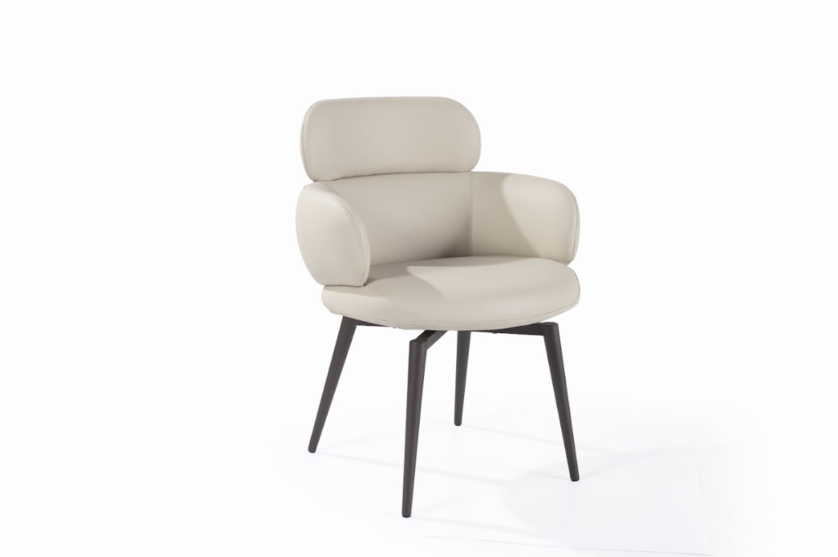 Tommy Franks Jesi Swivel Armchair Side Profile Beige armchair on a white background